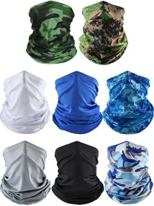 6 Pack Neck Gaiter Balaclava Gator Face Mask UV Protection Breathable Face Bandanas Neck Cover for Men Women