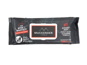 Muckender Heavy-Duty Cleaning Towels (45 ct Flat Pack) – Unscented, Face-Safe