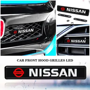 Car Decorative LED Front Grille Emblem Badge, Suitable for Nissan Models, Car Accessories, Enhance Your Vehicle's Look, Car Vehicle Decoration