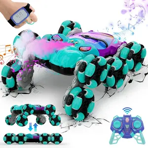 8WD Gesture Sensing Stunt Rc Cars Toys for Kids Age 6-13, Hand Controlled Stunt Car, 2.4Ghz Double-Sided Drift Stunt Car, Xmas Best Gifts Ideas for Boys Girls Age 6 7 8 9 10 11 12+ Years Blue