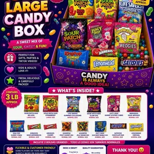 Assorted Sugar-Based Snacks Combo Multipack Gift Set - Large Size, 3 Large Items, 8 Regular-Size Items, Themed Candy Confetti, 20 Total Treats (Special Gift Option)