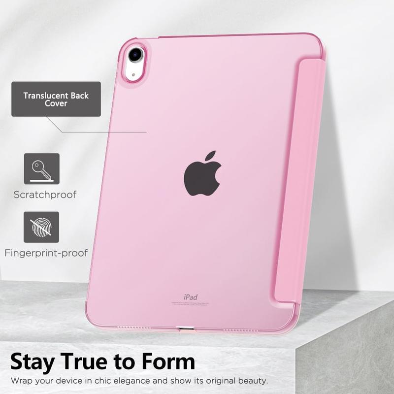Case  for iPad (A16) 11th Generation Case 11 Inch 2025, iPad 10th Generation Case 10.9 Inch 2022, Slim Stand Hard PC Translucent Back Shell Smart Cover, Support Touch ID, Auto Wake/Sleep