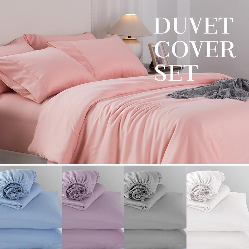 Ultra Soft Sheet Sets with Fitted Sheet with Deep Pockets - Duvet Cover - Pillowcases - Twin, Twin Xl, Full, Queen, King, California King Sizes - Machine Washable