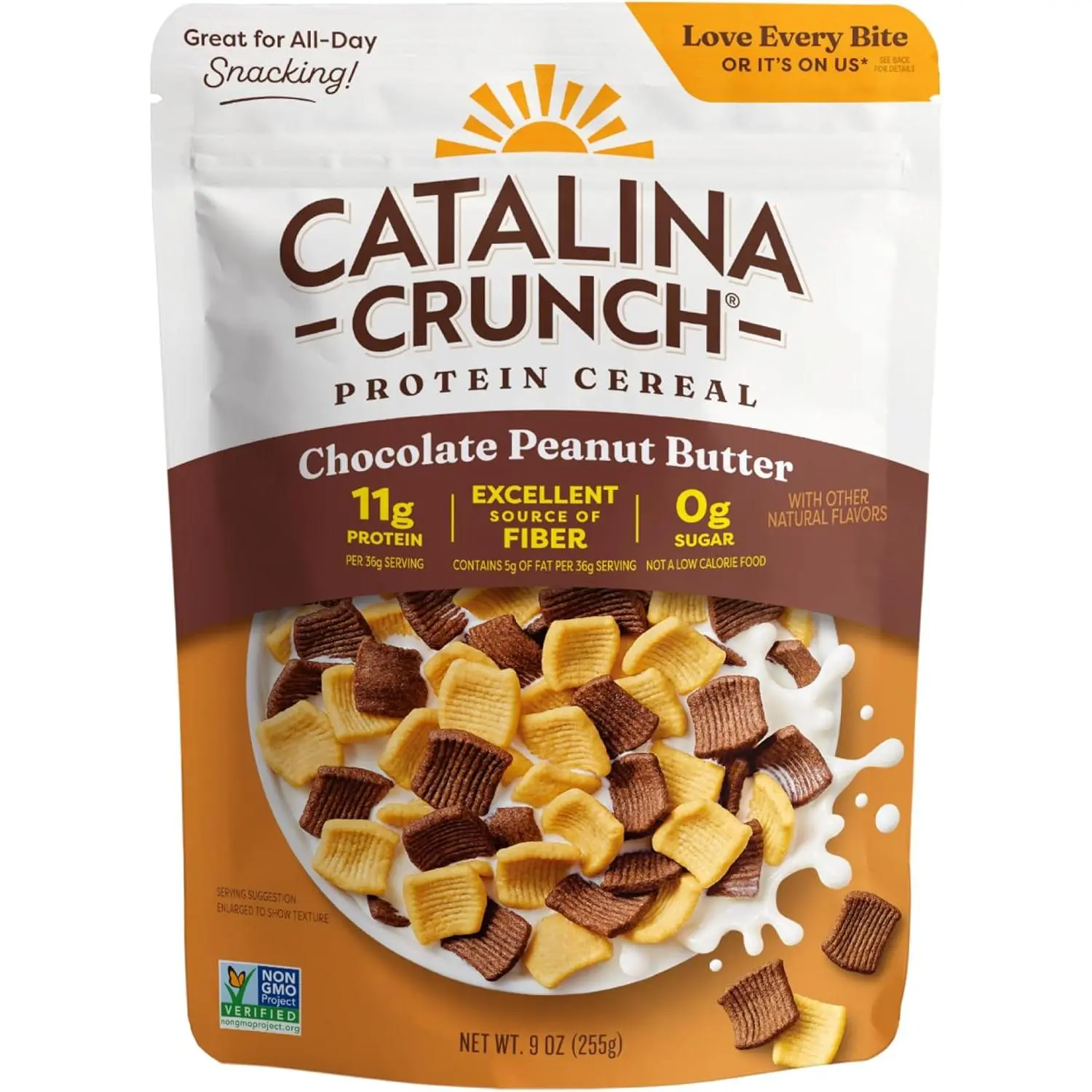 Catalina Crunch Protein Cereal - Sugar Free Breakfast Cereal with 11g of Protein - Gluten Free - Chocolate Peanut Butter - 9 oz. Bag (Pack of 1) (Packaging May Vary)