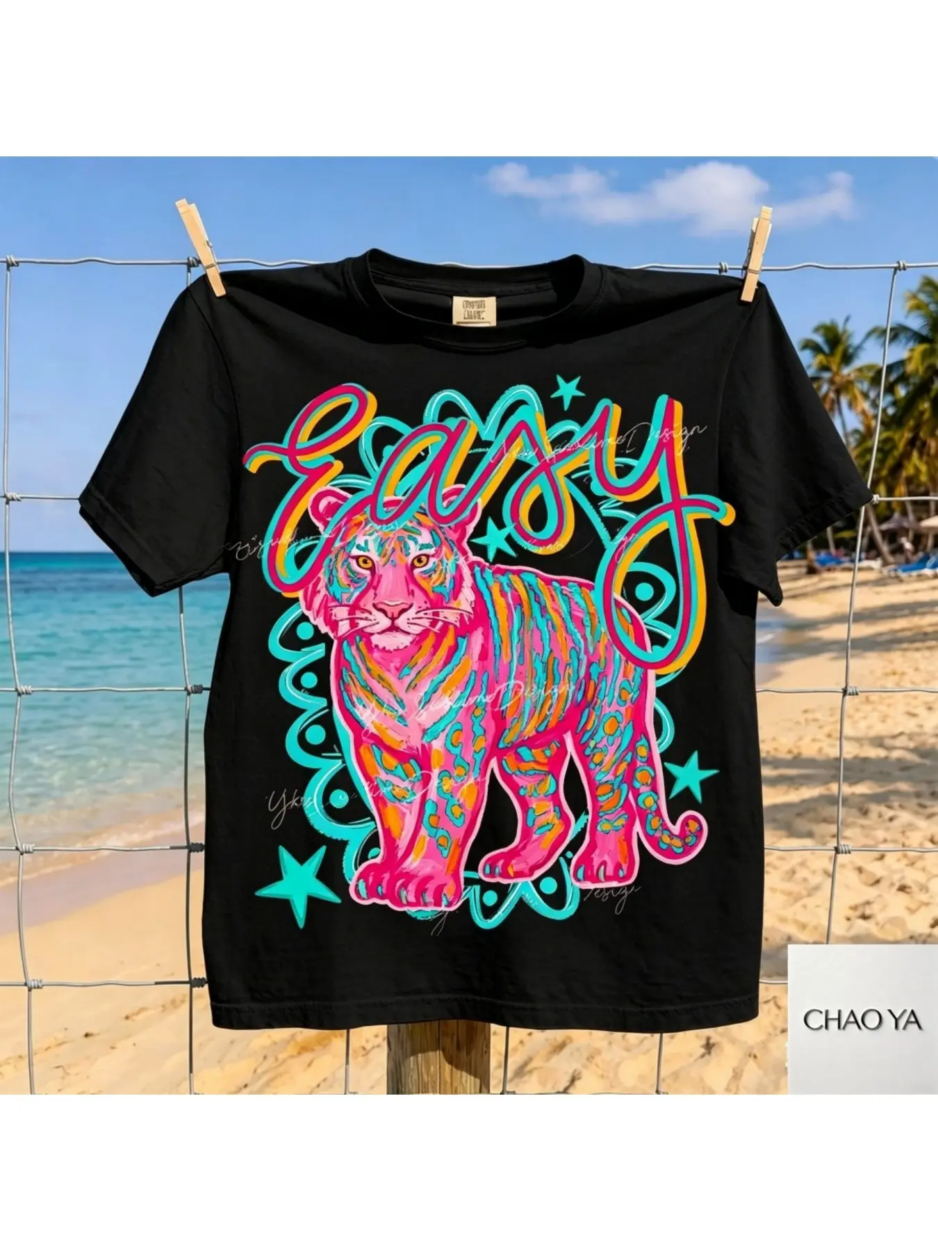 Preppy Easy Tiger Png, Funny Sarcastic PNG, Snarky unisex soft cotton short sleeve t shirt, vintage graphic casual tee for men women teens, perfect birthday holiday gift for camping travel gym daily street  wear