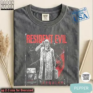 Resident Evil Requiem Victor Gideon Comfort Colors/Gildan Shirt, Vintage Distressed Leon Kennedy Fan Tee, Gift For Women and Man Unisex T-Shirt