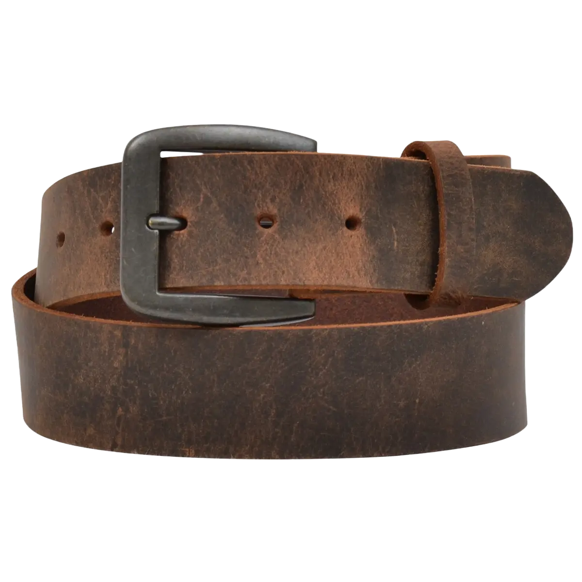3D Belt Company Men's Brown Distressed Raw Edge Leather Belt D1162