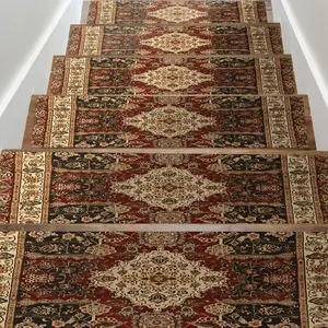 Boho Style Stair Mat, Non-slip Stair Treads, Indoor Floor Mat for Home Living Room Bedroom, Home Decor, Boho Runner Rug