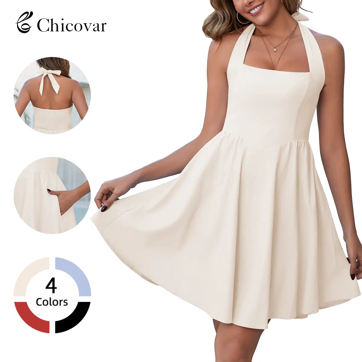 knee length dresses for ladies Lukea Sleeveless Mini Dress Black main image 0