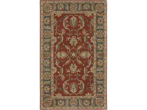 Livabliss 100 Percent Wool Tufted Caesar Collection Rug - CAE1007-46, Rust Red, 4 x 6 Ft