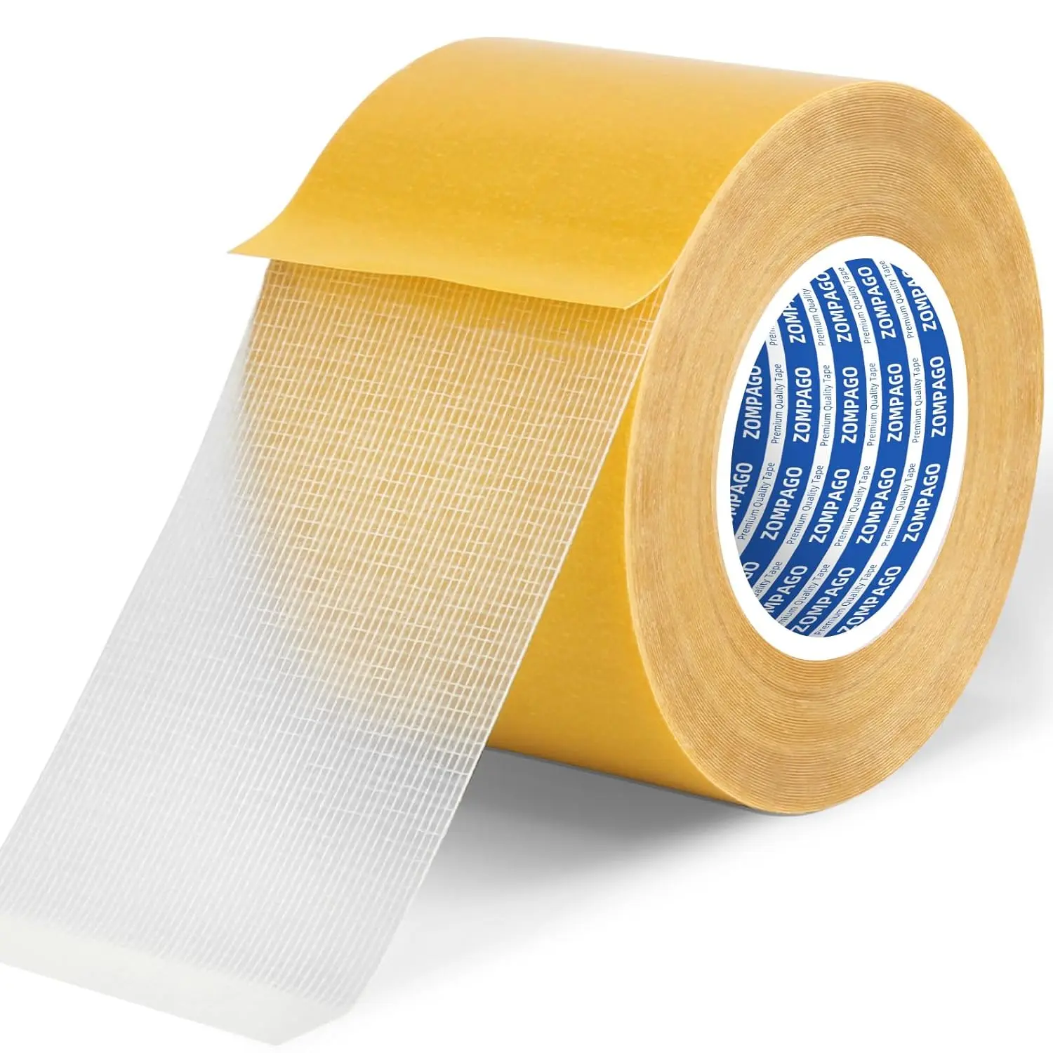 Heavy Duty Double Gauze Fiber Mesh Tape for Rug - High Sticky Clear Tape with Extra Strength Fabric Mesh for Mounting Pictures - Strong Adhesive Double Sided Carpet Repair Kit Tape,2in x32FT