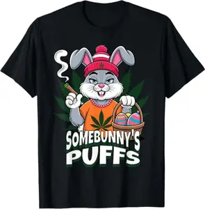Somebunny Happy 420 Easter Bunny Smoking Weed Joke T-Shirt Vintage Unisex Meme Shirt, Crewneck, Trending Design