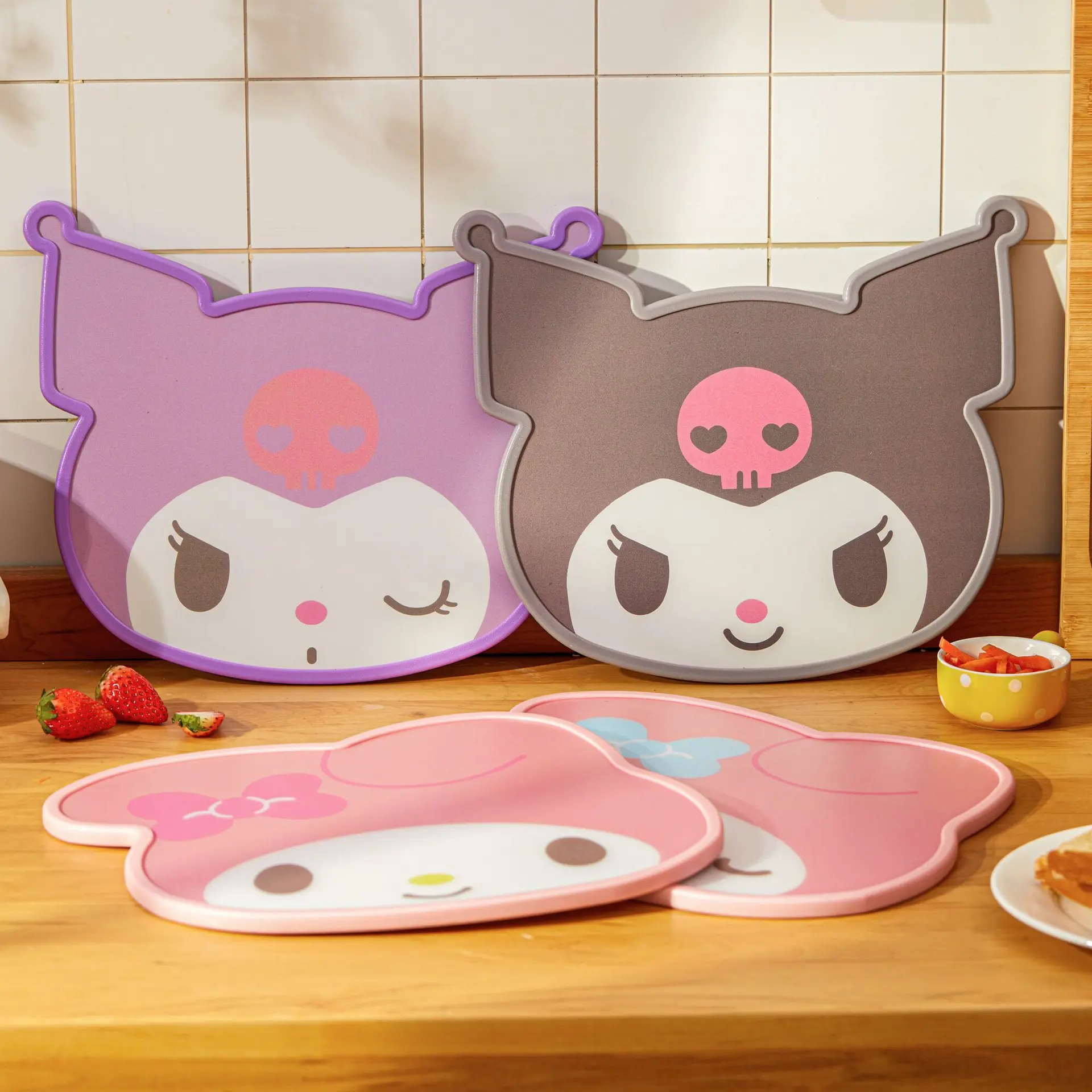 L Sanrio Cutting Board—Cute Cartoon-Style Kitchen Cutting Board for Vegetables and Fruit Unique Shape Household Use Food-Grade PP Material