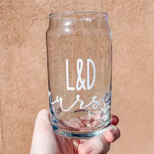 Nurse Iced Coffee Glass Can | Beer glass can | Pint glass