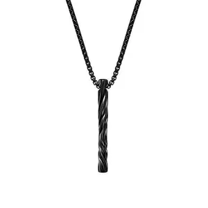 Van Heusen Twisted Vertical Tube Bar Pendant Necklace