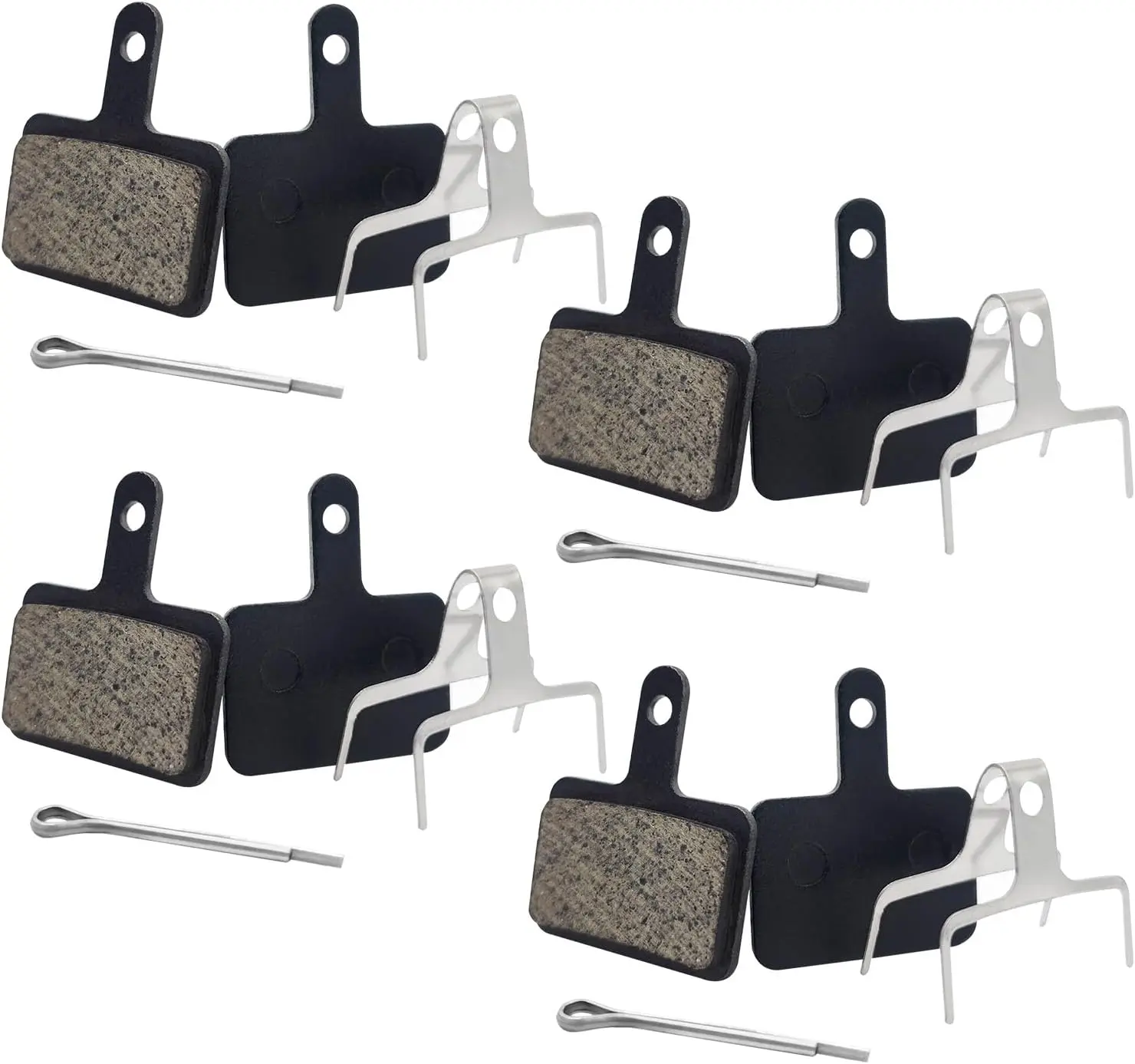 4 Pairs Bicycle Disc  Pads,   Pads Replacement, Compatible with M315 M355 M515 M525 C501 C601 M375 M395 M415 M416 M446 M465 M475 M485 M486 (Black)
