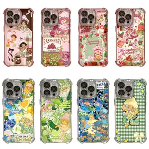 Cute Strawberry Shortcake Y2K Style Fashion Colorful Phone Case for iPhone 17 16 15 14 13 12 11 Pro Max Air Plus Shockproof Holiday Gifts and Fashion Items