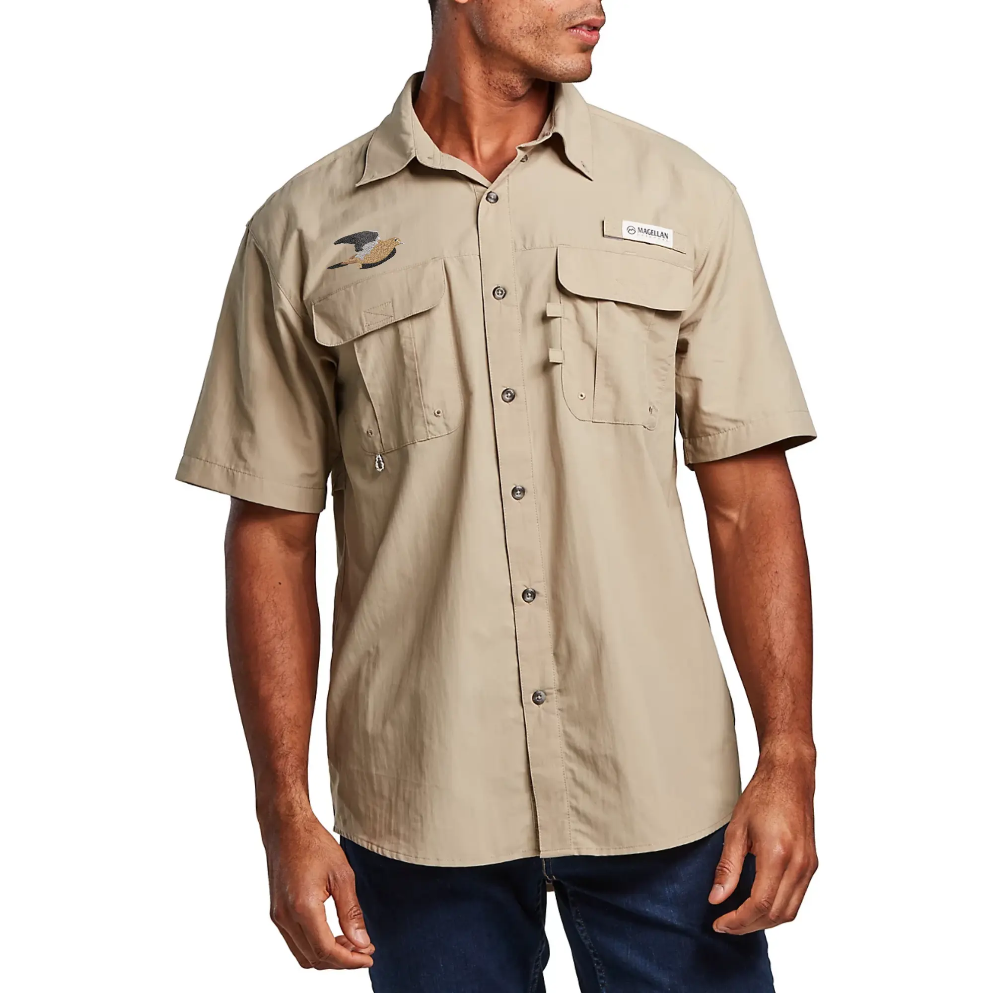 Dove Embroidered Magellan Fishing Shirt - Dove Season Essentials, Opening Day Outfit, Gifts for Men, Dove Hunting Outfit Idea