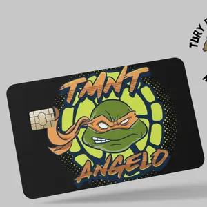TMNT Credit Card Skin 2-Pack Precision Cut Scratch Resistant for Mayor Cards Easy Application Stylish Protection with Tiger Design Halloween Edition American Flag Design