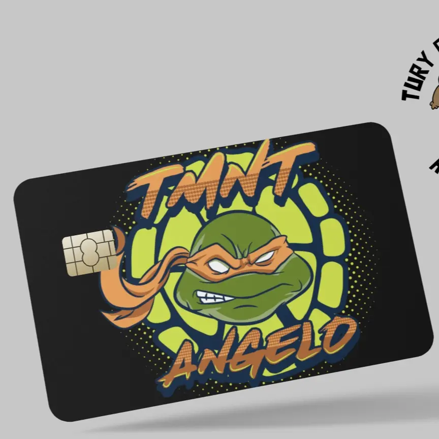 TMNT Credit Card Skin 2-Pack Precision Cut Scratch Resistant for Mayor Cards Easy Application Stylish Protection with Tiger Design Halloween Edition American Flag Design