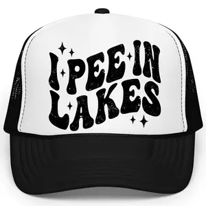 I Pee in Lakes Trucker Hat for Men and Women - Funny Summer Snapback for Teens - Trendy Unisex Lake Cap