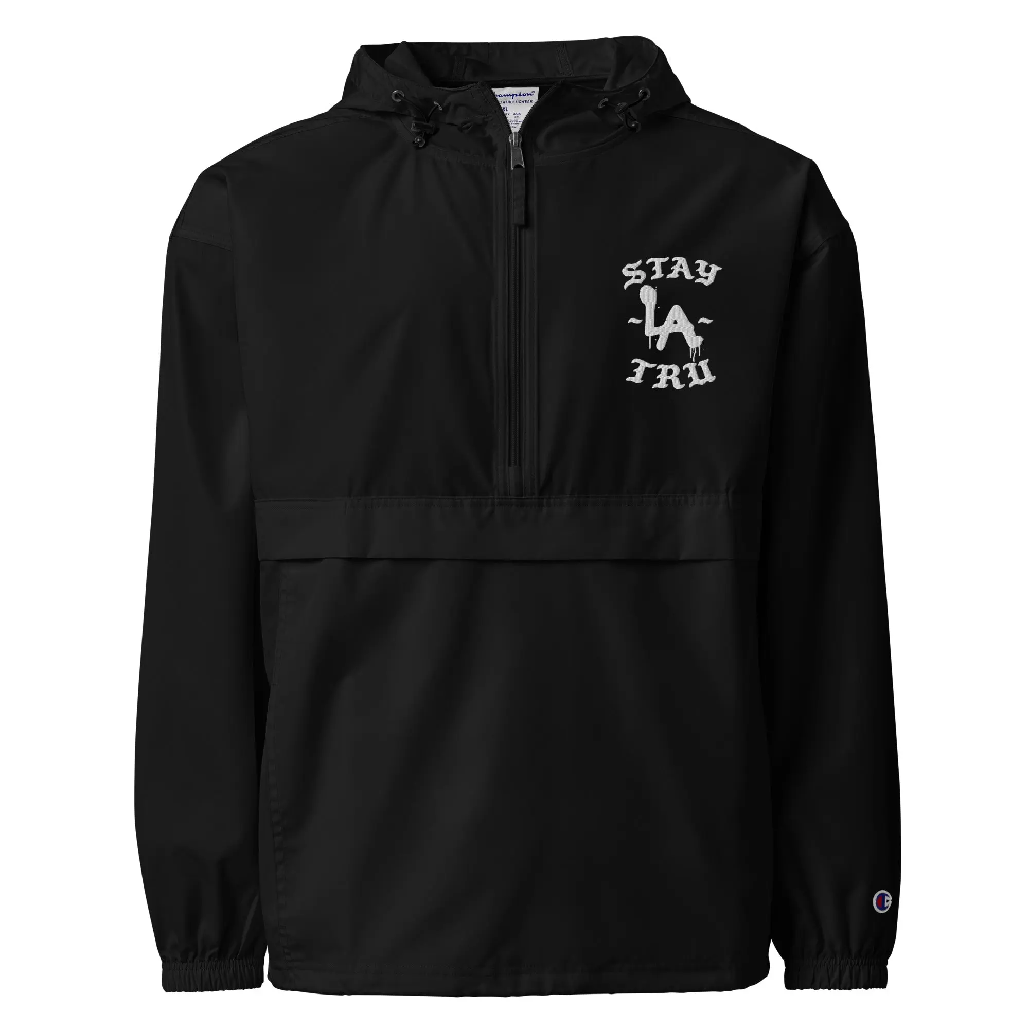 Tru Designs LA Drip "Stay Tru" Embroidered Champion® Packable Jacket