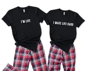 Funny Couple Matching T-Shirts Set I'm Life I Make Life Hard Tee Sarcastic Couples Gift  Anniversary Shirts Him and Her Funny Shirts