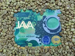 Java Premium Green Coffee - Moringa Healthy Instant Coffee Beverage Rich in Antioxidants Vitamins & Minerals Halal Certified - Powder, Bean