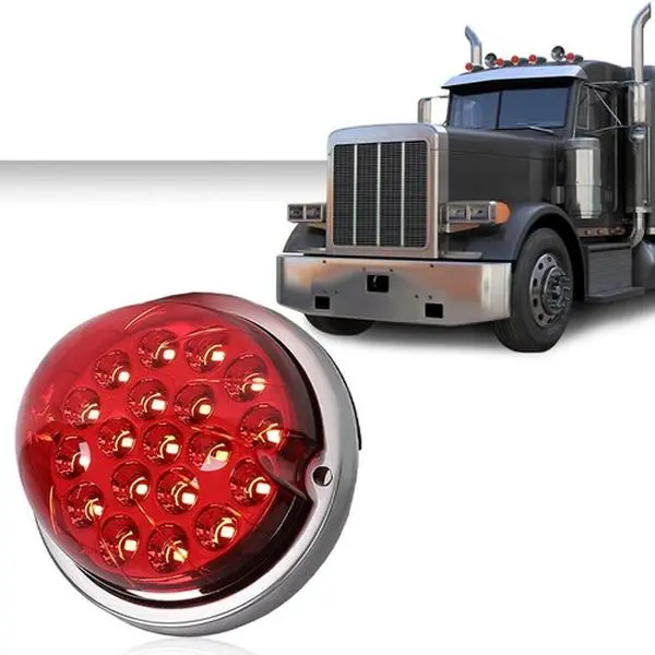 Universal Red W/ Clear Lens [19 LED] Watermelon Marker Turn Signal Light