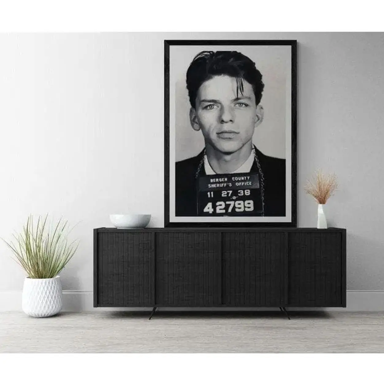 Mug Shot Poster Size Prints Of Frank Sinatra, Print Wall Decor, Photography, Modern