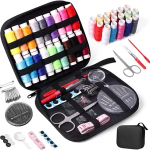 86-piece basic sewing set - needlework set including sewing supplies, scissors, needle threader, seam ripper and accessories for adults, children and beginners