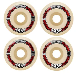 Spitfire Skateboard Wheels 60mm F4 Soft Sliders 93A Classics Natural