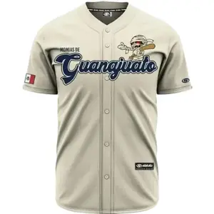 (BEIGE) momias de GUANAJUATO Baseball Jersey, Mexico Jersey for Men Women Youth And Kids, Mexico Baseball Shirt, Hiphop Jersey, All-Over Print Baseball Jersey