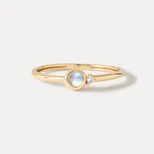 Solid Gold Moonstruck Ring