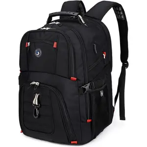 50L Travel Laptop Backpack with USB  Port, College High School Backpack Airline Approved Business Work Bag Fits 17 Inch Computer for Men Women