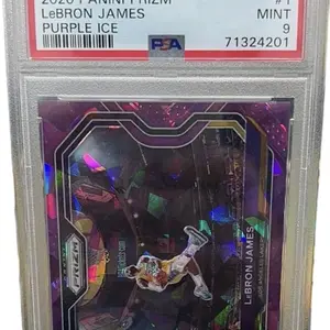2020 Panini Prizm Purple Ice /175 LEBRON JAMES #1 PSA 9