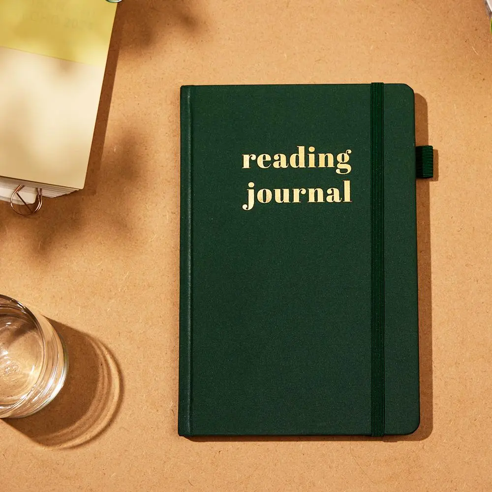 Reading Journal with 75 Book Review, Book Journal for Book Lovers, Readers - Review Prompts & Daily and Monthly Reading Tracking & Reading Challenge, Reading Notebook Gift, A5,Dark Green
