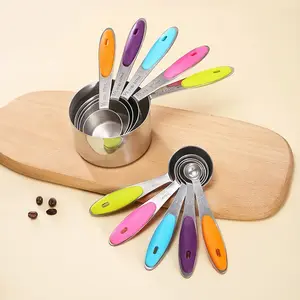 10-Piece Measuring Cups and Spoons Set, Kitchen Measuring Utensils, Stainless Steel Spoons, Includes 5 Cups and 5 Spoons, Ideal for Dry Ingredients and Liquid Mixes, Perfect for Valentine's Day, Christmas, and holiday gatherings