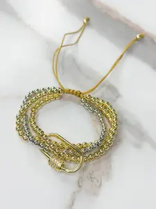 Paperclip Two Tone Metal Bracelet