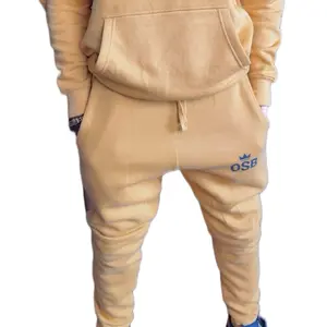 Unisex Gold Onesmoothbrotha Sweatpants With Shimmering Black Crown OSB Logo