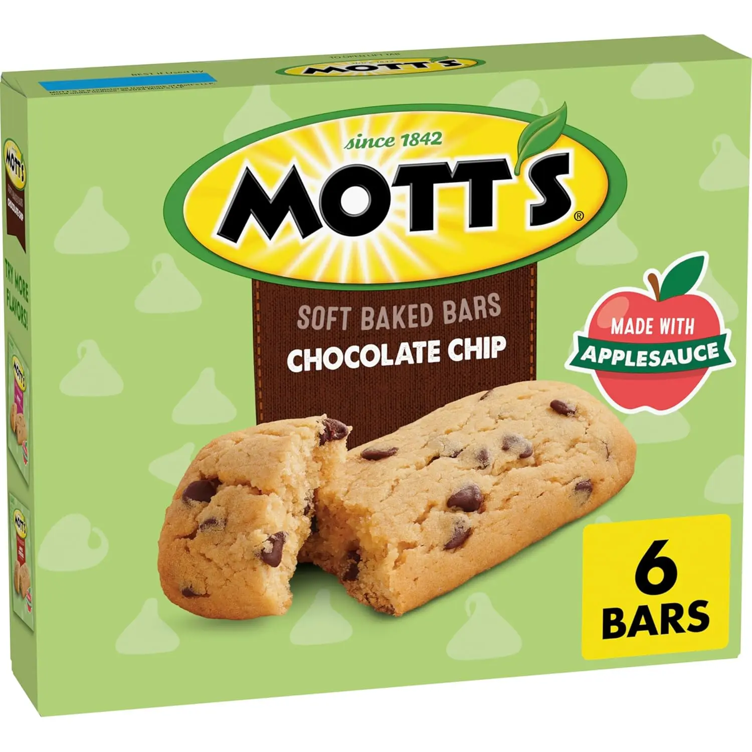 Soft Baked Bars, Chocolate Chip, Made with Applesauce, 6 Ct, 5.76 oz Snack Bite