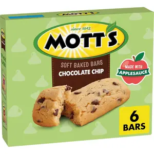 Soft Baked Bars, Chocolate Chip, Made with Applesauce, 6 Ct, 5.76 oz Snack Bite