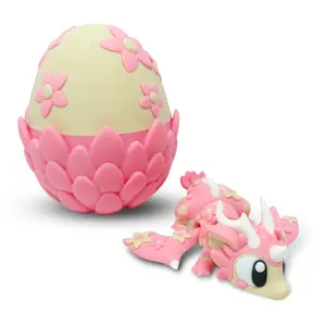 Cherry Blossom Dragon with Matching Sakura Egg  Fully Articulated, Aesthetic Kawaii Fantasy Shelf Chaos