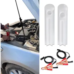 4Pcs Fuel Injector Cleaner Kit, Universal Fuel Injector Flush Cleaner Adapter DIY Cleaning Tool Kit with Test Lead, 12V Fuel Injector Cleaning Kit for Car Fuel Injector Tester Fuel Pump Pressure Test