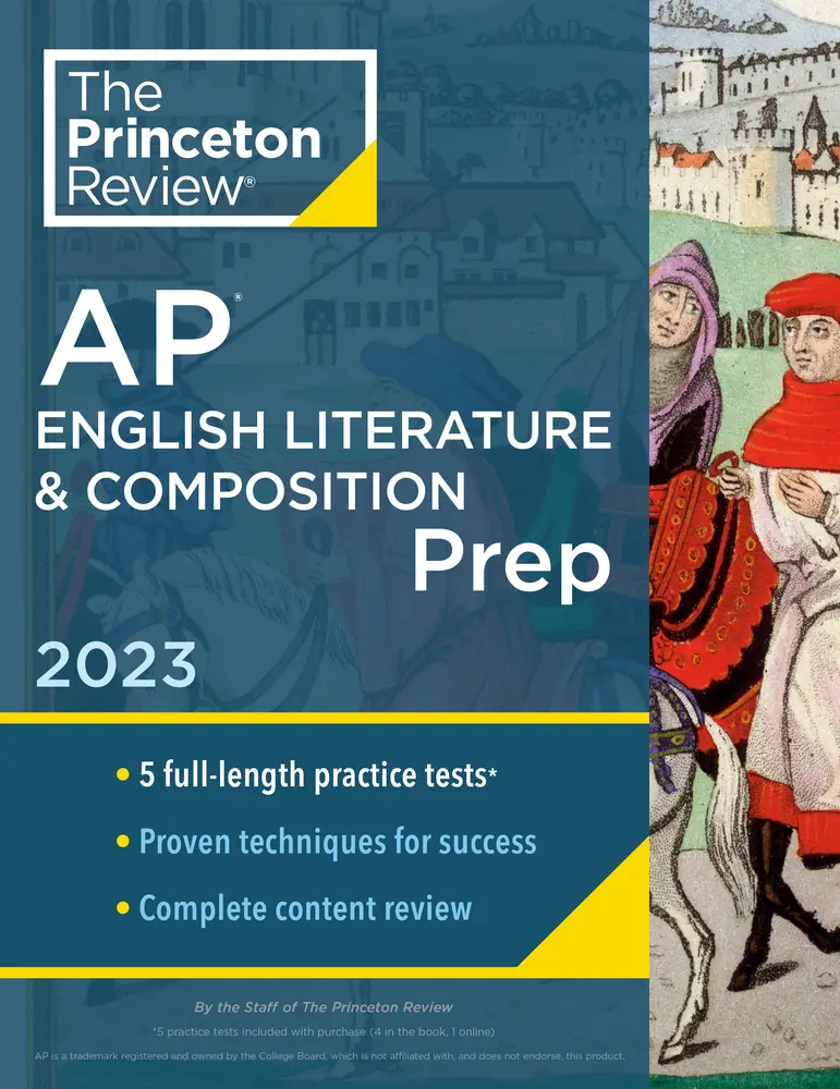 USED Book - Princeton Review AP English Literature & Composition Prep, 2023: 5 Practice Tests + Complete Content Review + Strategies & Techniques by The Princeton Review (Paperback) - english