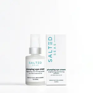 Plumping Eye Cream with Hyaluronic Acid, MSM, Dead Sea Salt + Minerals | Brightens, Firms, Reduces Puffiness, Dark Circles and Fine Lines