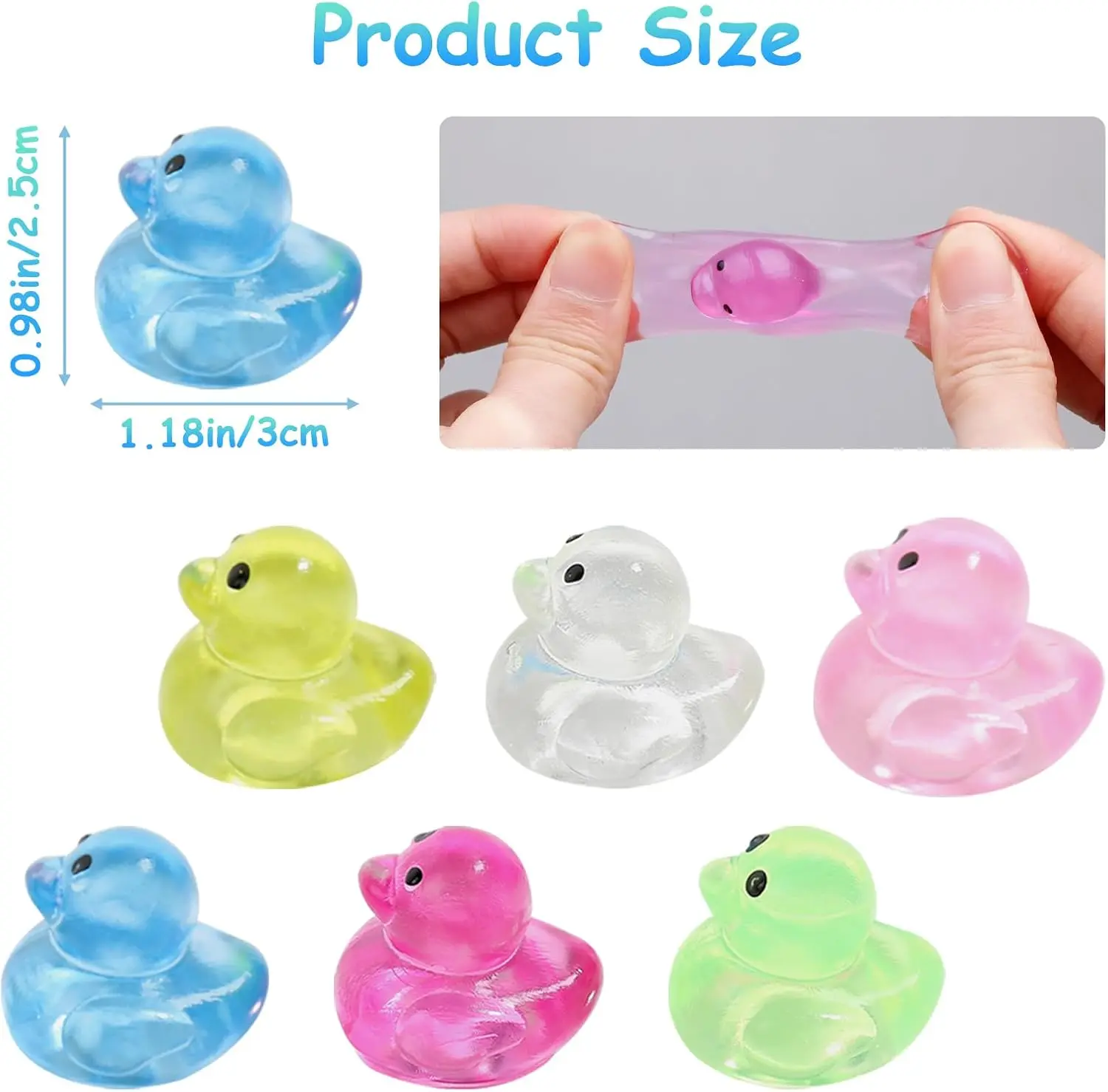 Mini Duck Sensory Toys 24 Pack, Fidget Toys for Kids, Classroom Stuffers, Autism Sensory Fidget Toys, Easter Basket Stuffers, Party Favors & Gift for Kids Boys Girls