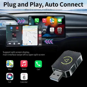 2026 upgraded version Android and wireless CarPlay USB CarPlay wireless dongle, suitable for iOS/Android, lag-free wireless CarPlay and Android Auto adapter - provides stable and fast connection for iPhone/Android, Portable Wireless Carplay