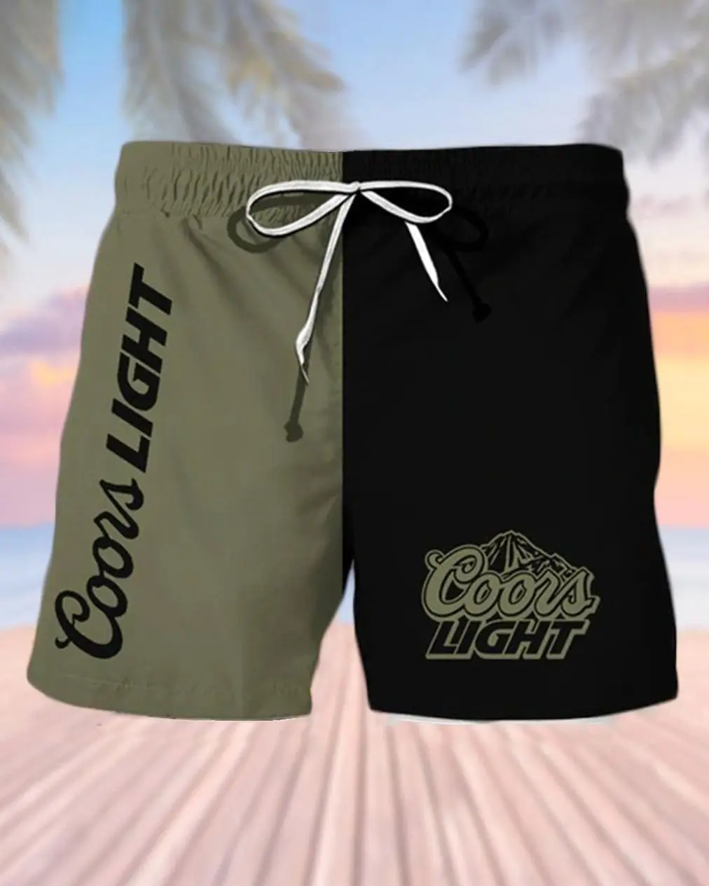 Coors Light Men's Casual Drinking Print Beach Shorts 5R3