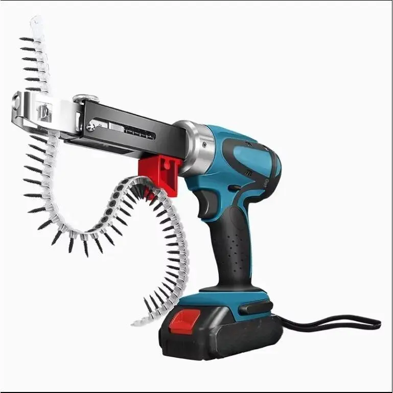 Chain with screw head, automatic nail feeding, adjustable depth and length, suitable for carpentry and gypsum board decoration